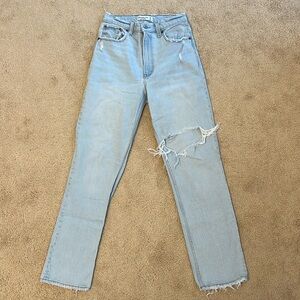 Abercrombie and fitch size 26 90s straight ultra high rise jeans